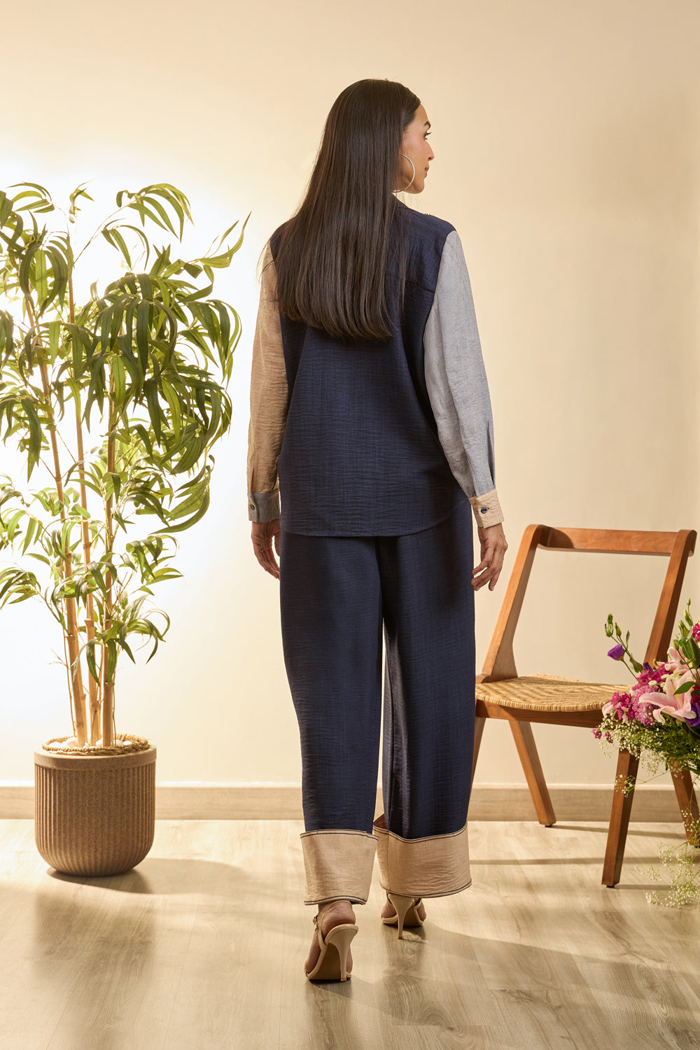 Navy Blue Trichromatic Coord Set