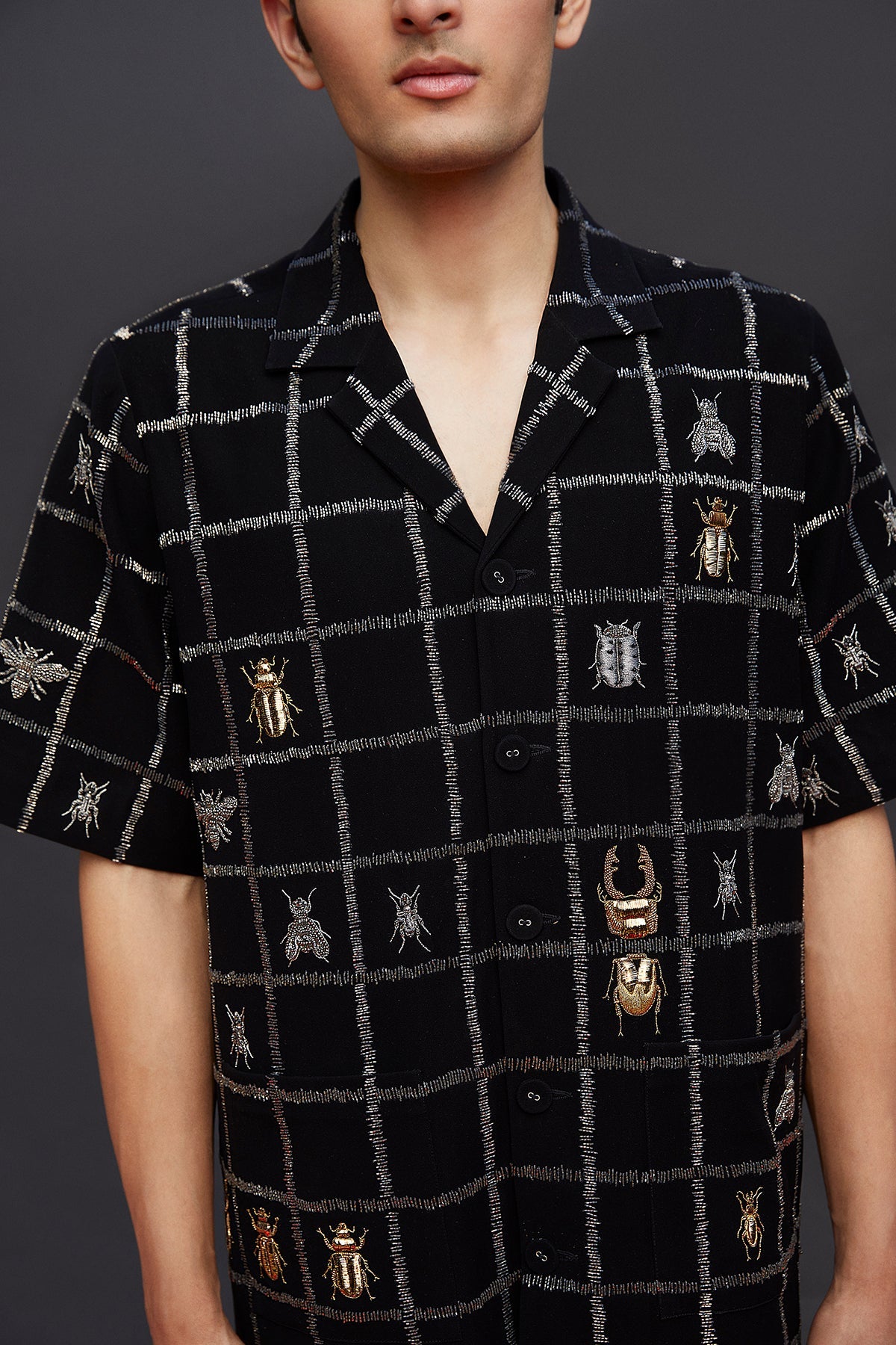 Insect Half Sleeves Shirt Jacket