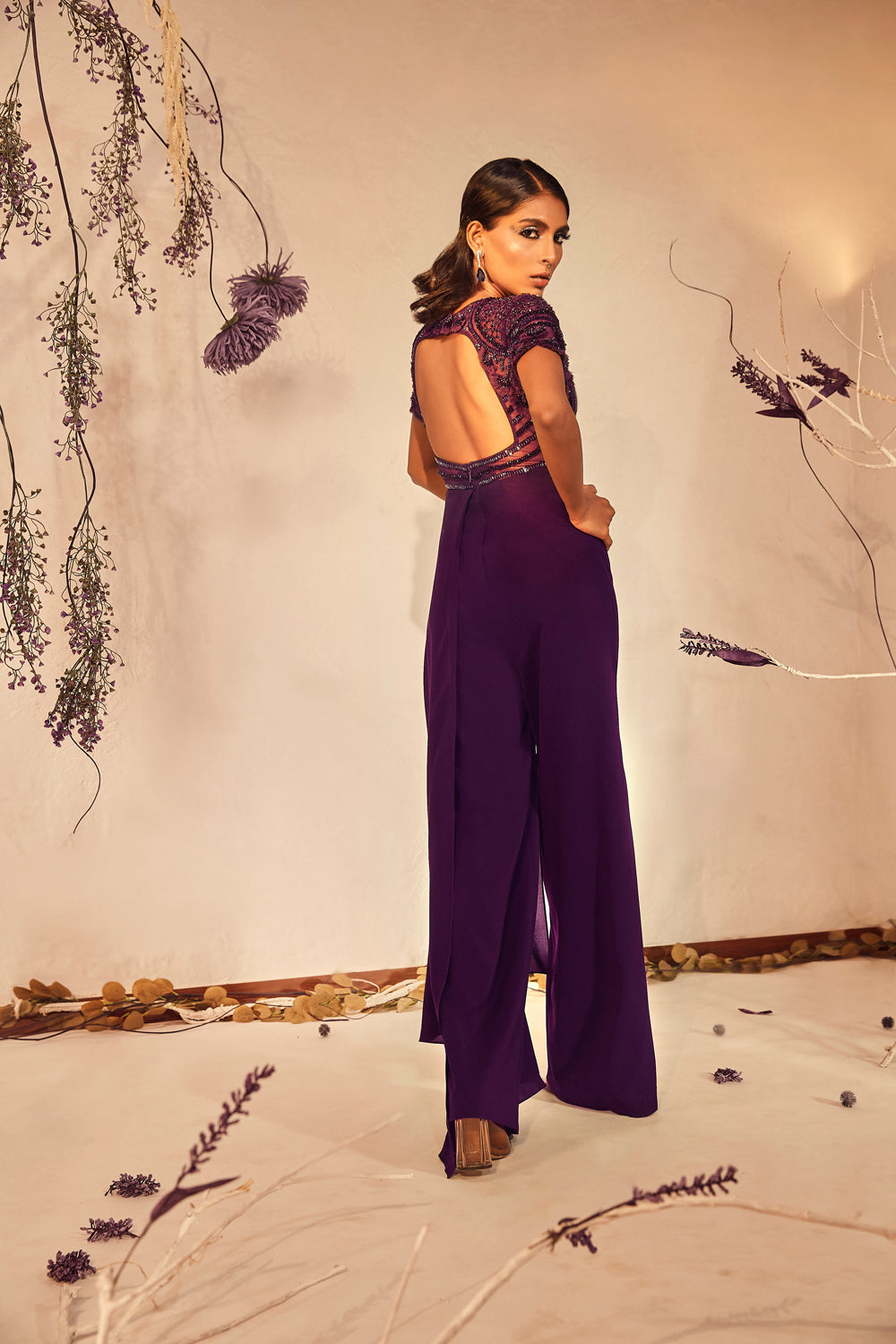 Purple Drape Jumpsuit