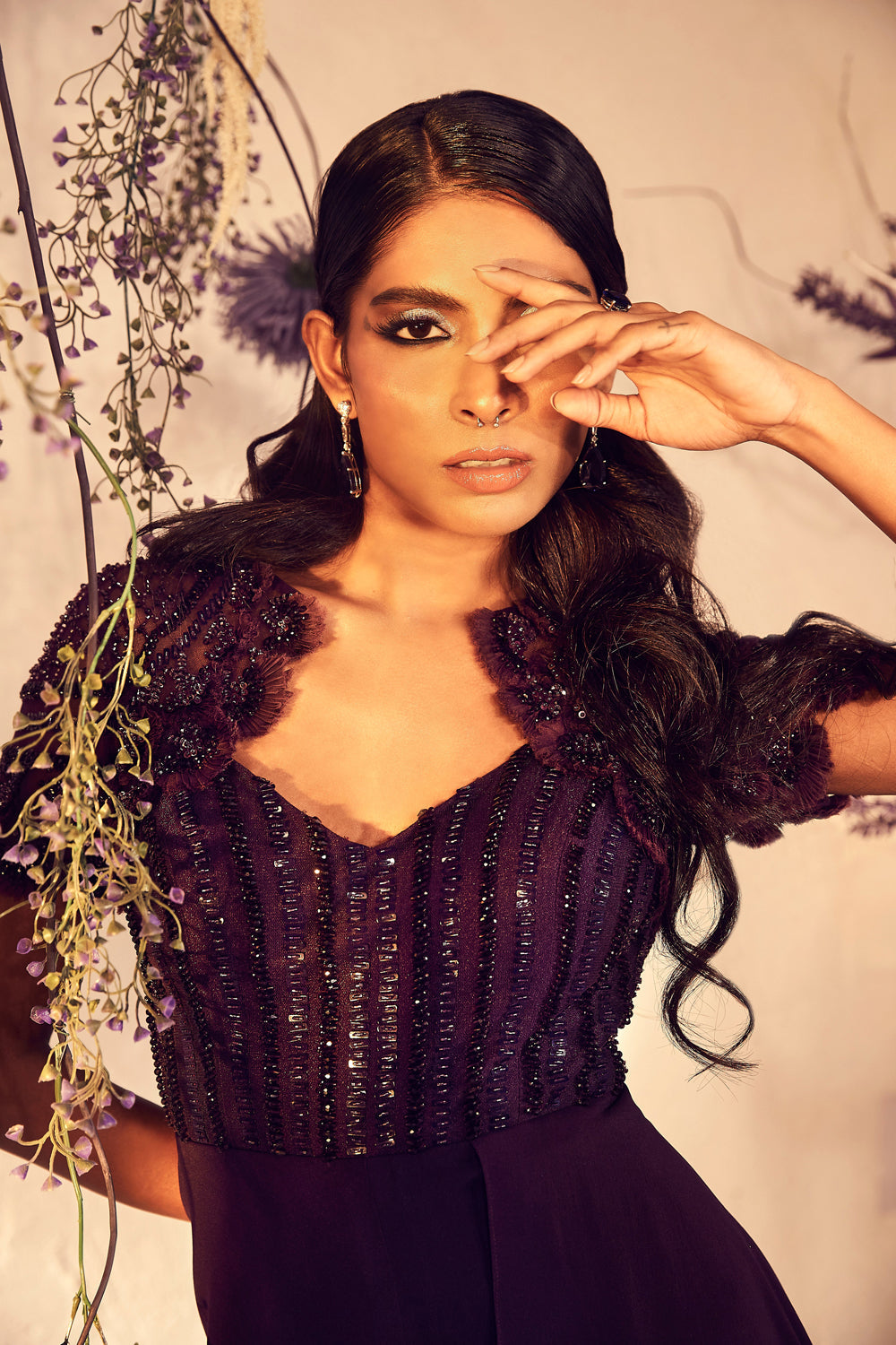 Purple Drape Jumpsuit