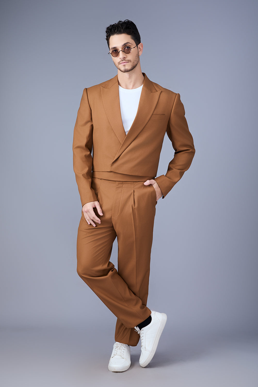 Tan Waist Belt Belt Suit