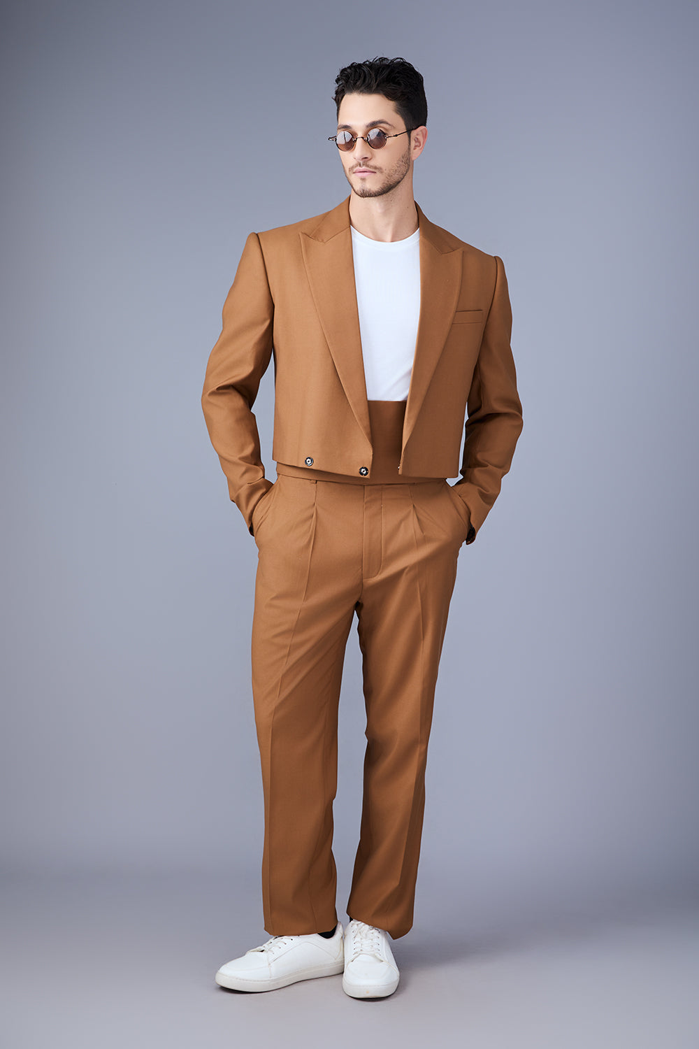 Tan Waist Belt Belt Suit