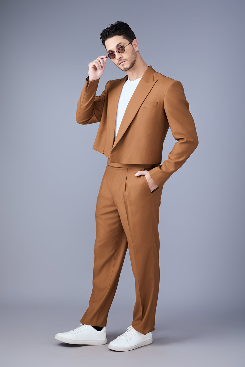 Tan Waist Belt Belt Suit