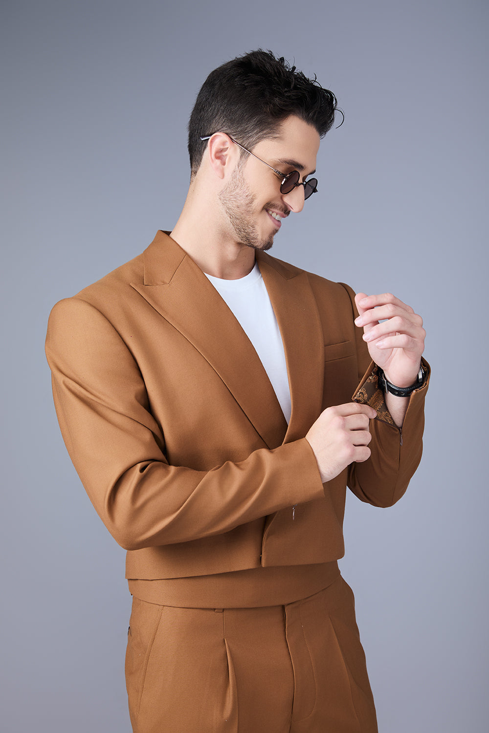 Tan Waist Belt Belt Suit