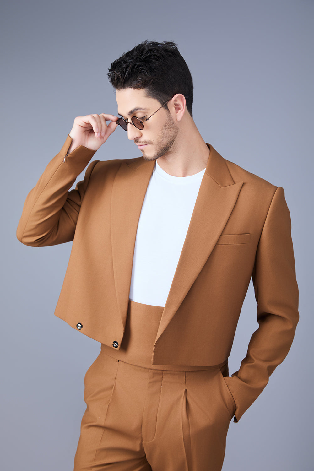 Tan Waist Belt Belt Suit