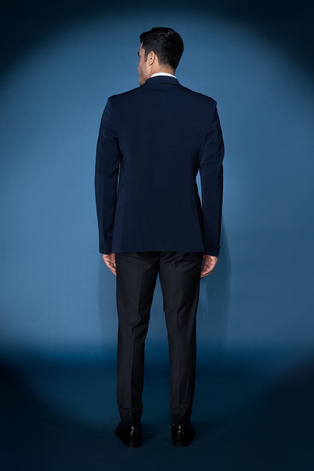 Navy Blue Tie-Up Tuxedo