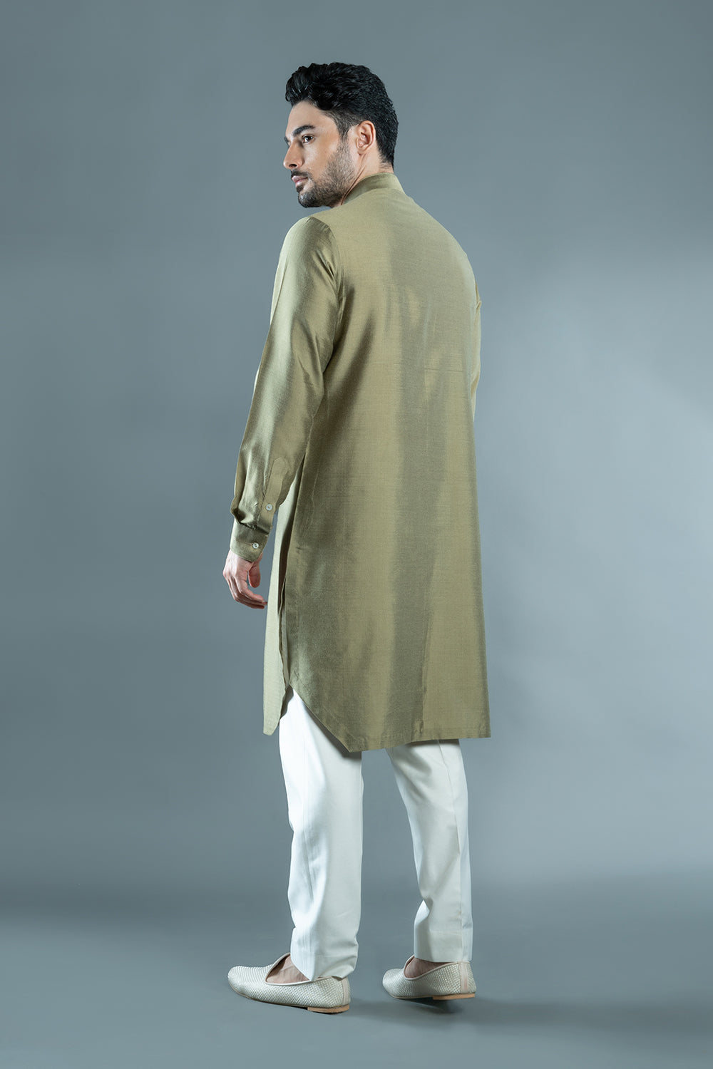 Green Aari Work Kurta