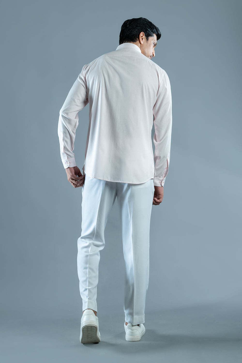 Light Pink Felt Embroidered Shirt