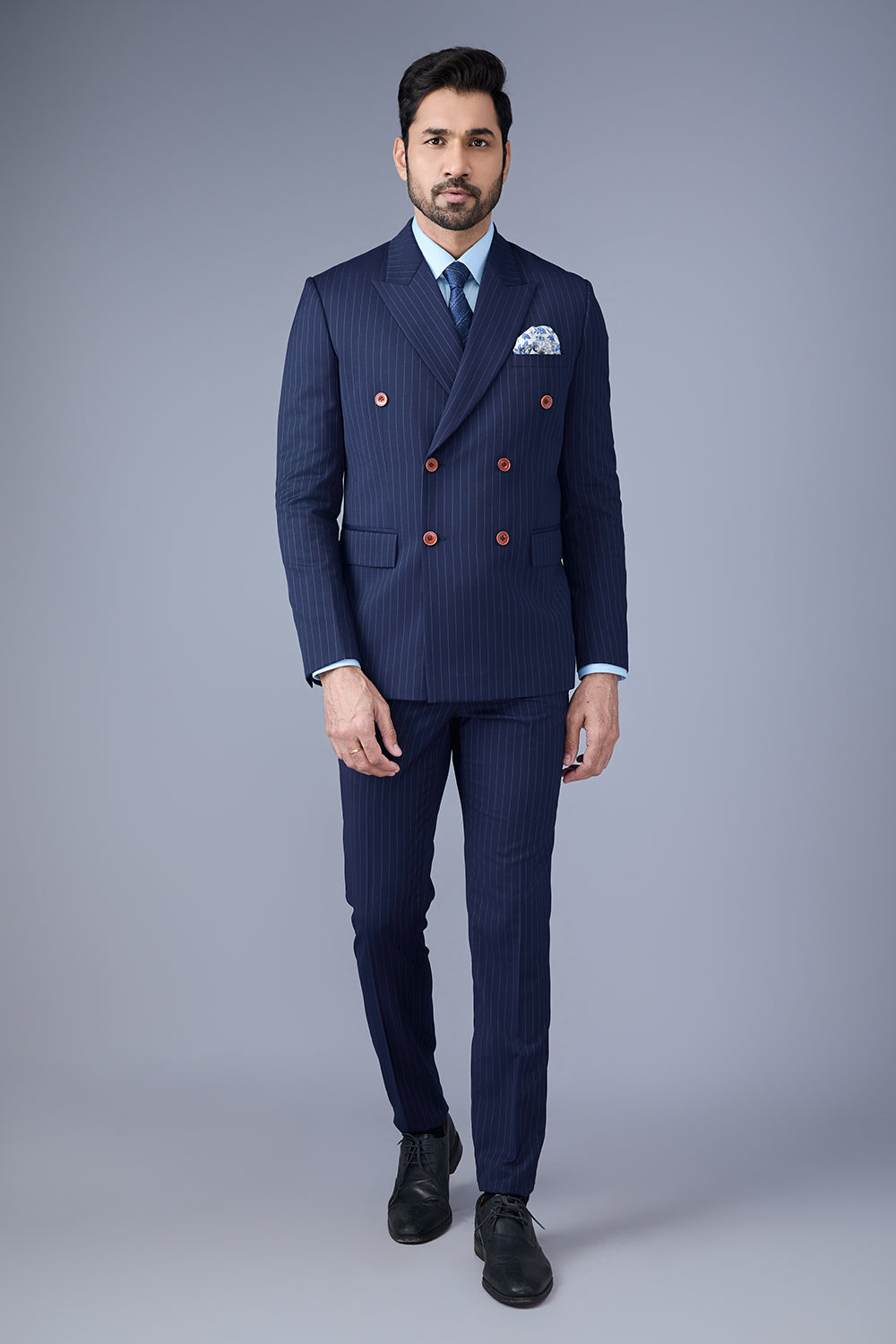 Navy Double Breasted Suit