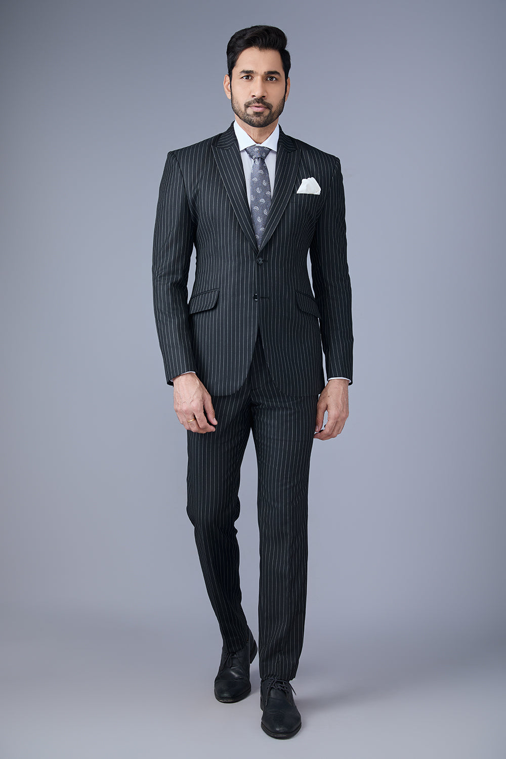 Black With Pin Strip - Suit Set