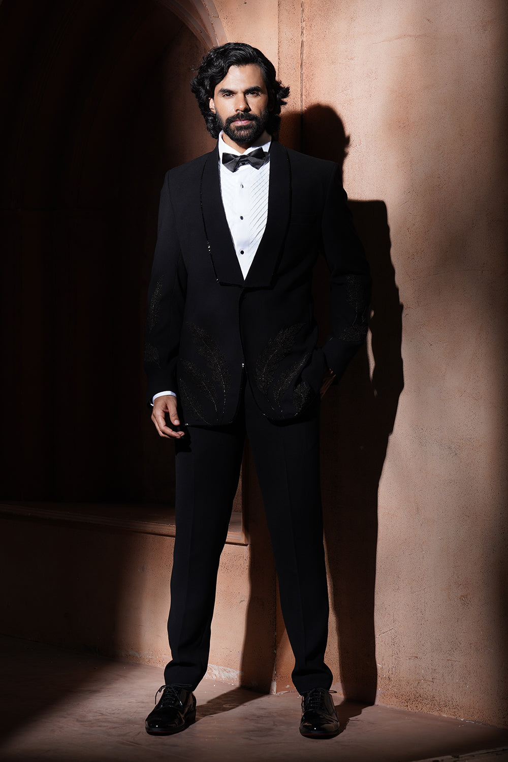 Tt Black Embroidered Tuxedo