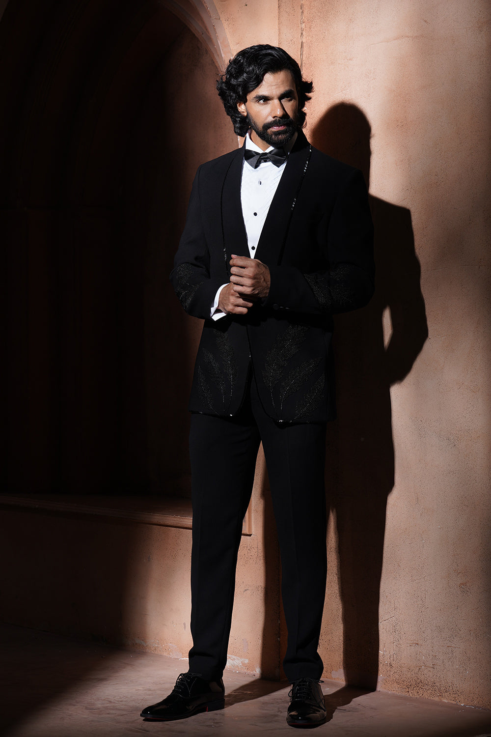 Tt Black Embroidered Tuxedo
