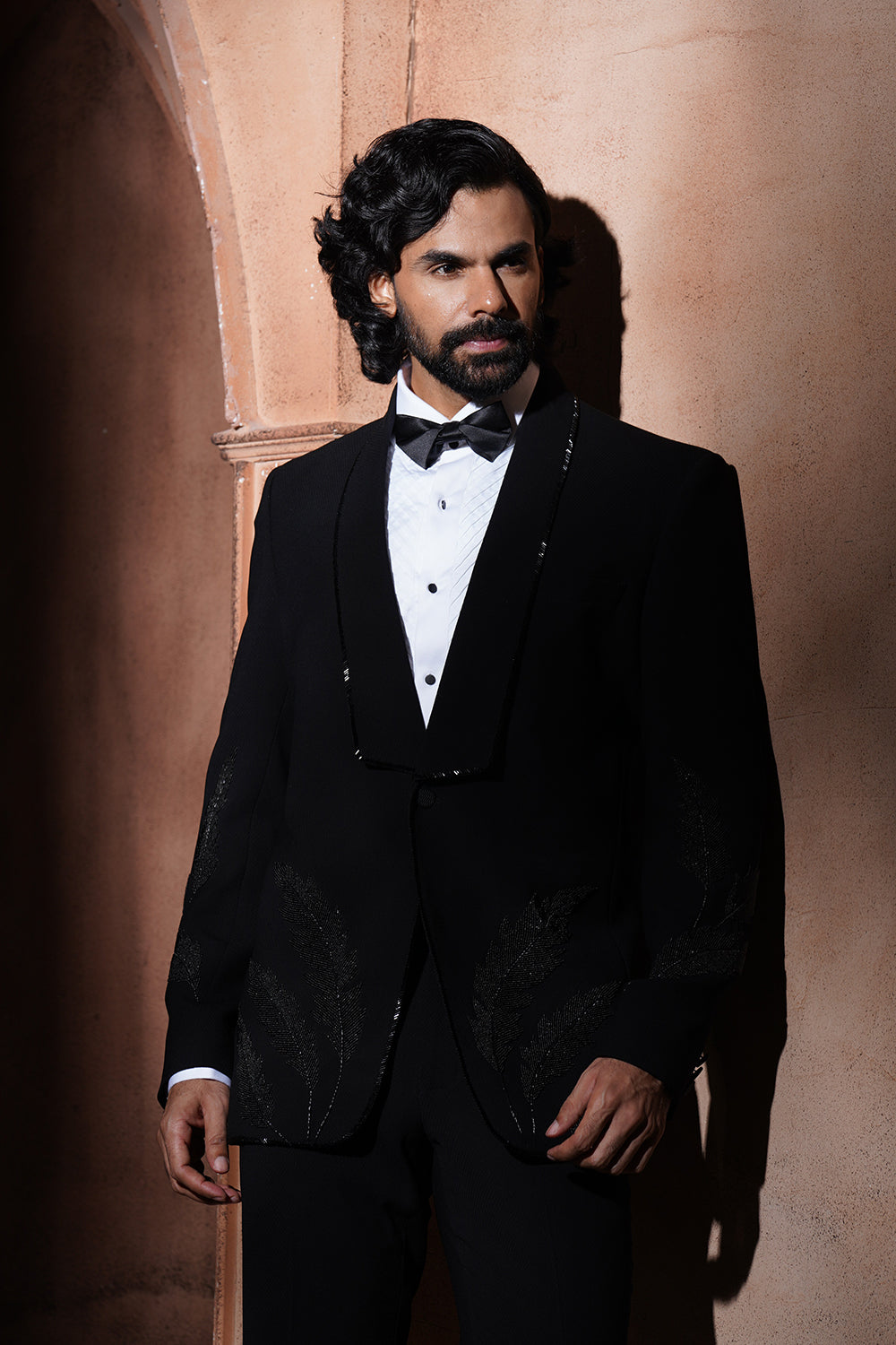 Tt Black Embroidered Tuxedo
