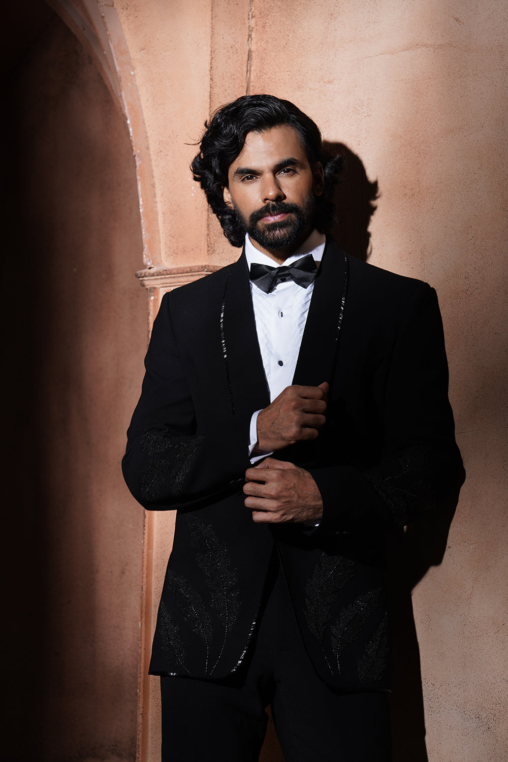Tt Black Embroidered Tuxedo