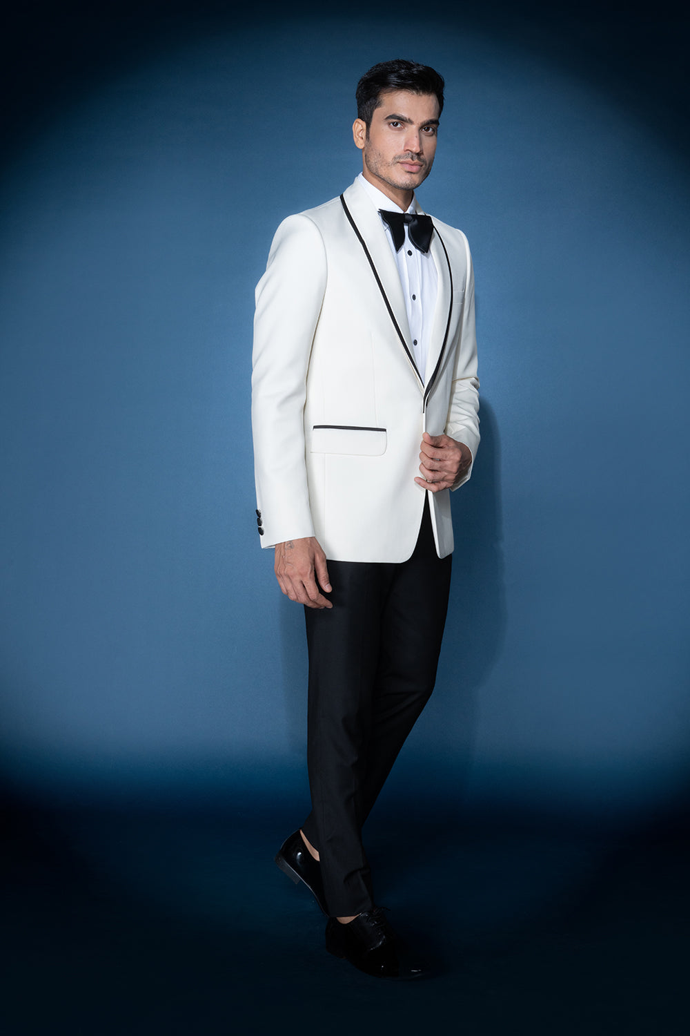 White Classic Tuxedo Shawl Lapel  With Pants