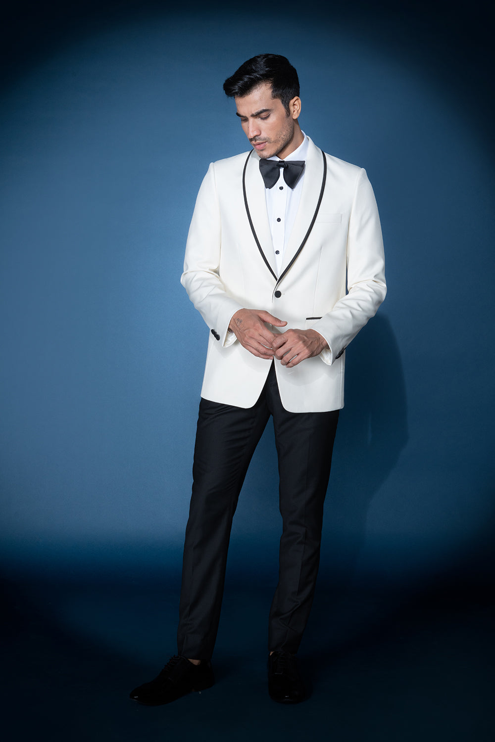 White Classic Tuxedo Shawl Lapel  With Pants