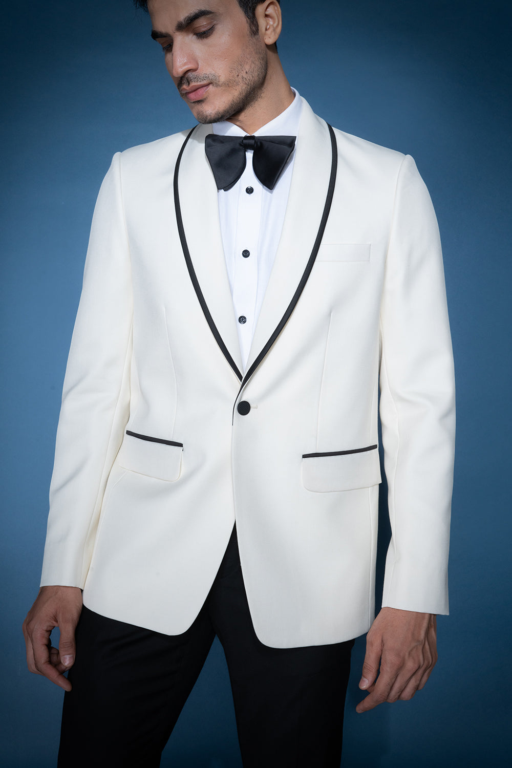 White Classic Tuxedo Shawl Lapel  With Pants