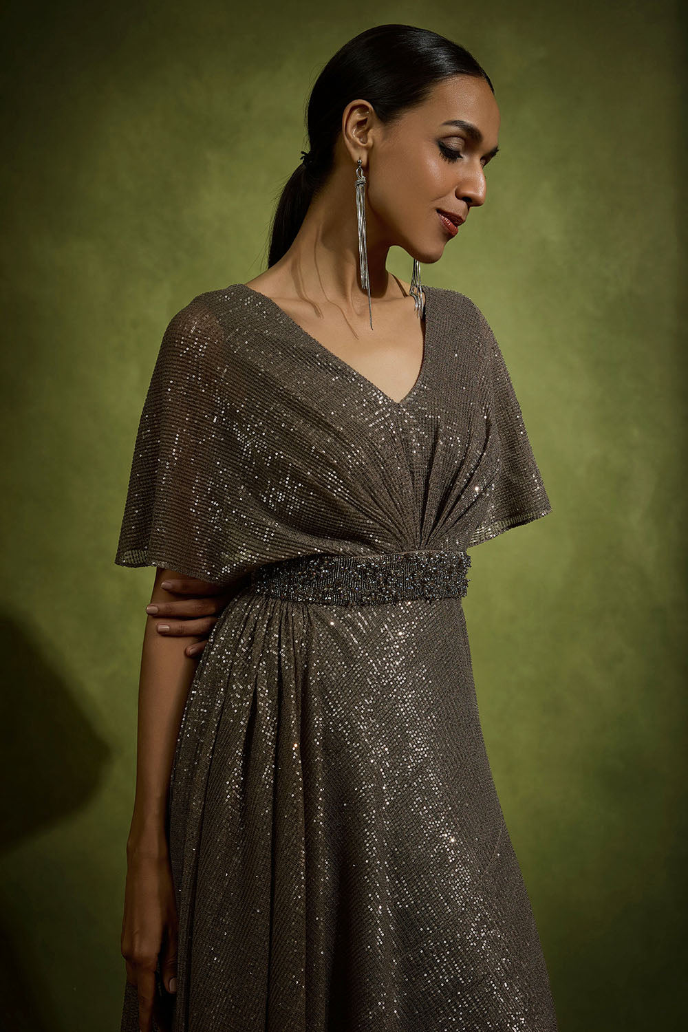 Sequin Embellished Gown