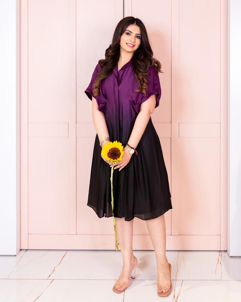 Pleated Shirt Dress
