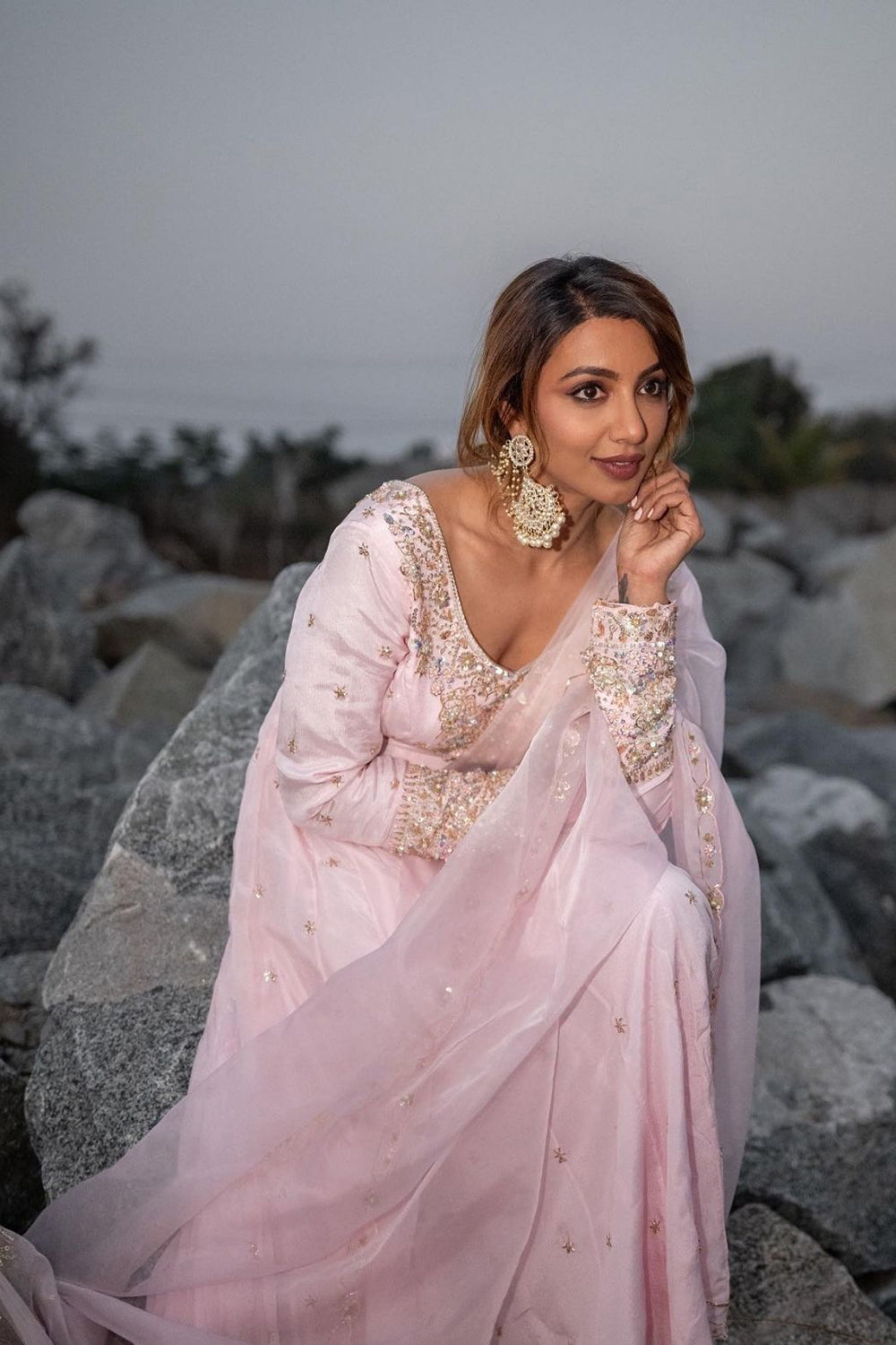 Rose Glow Festive Anarkali