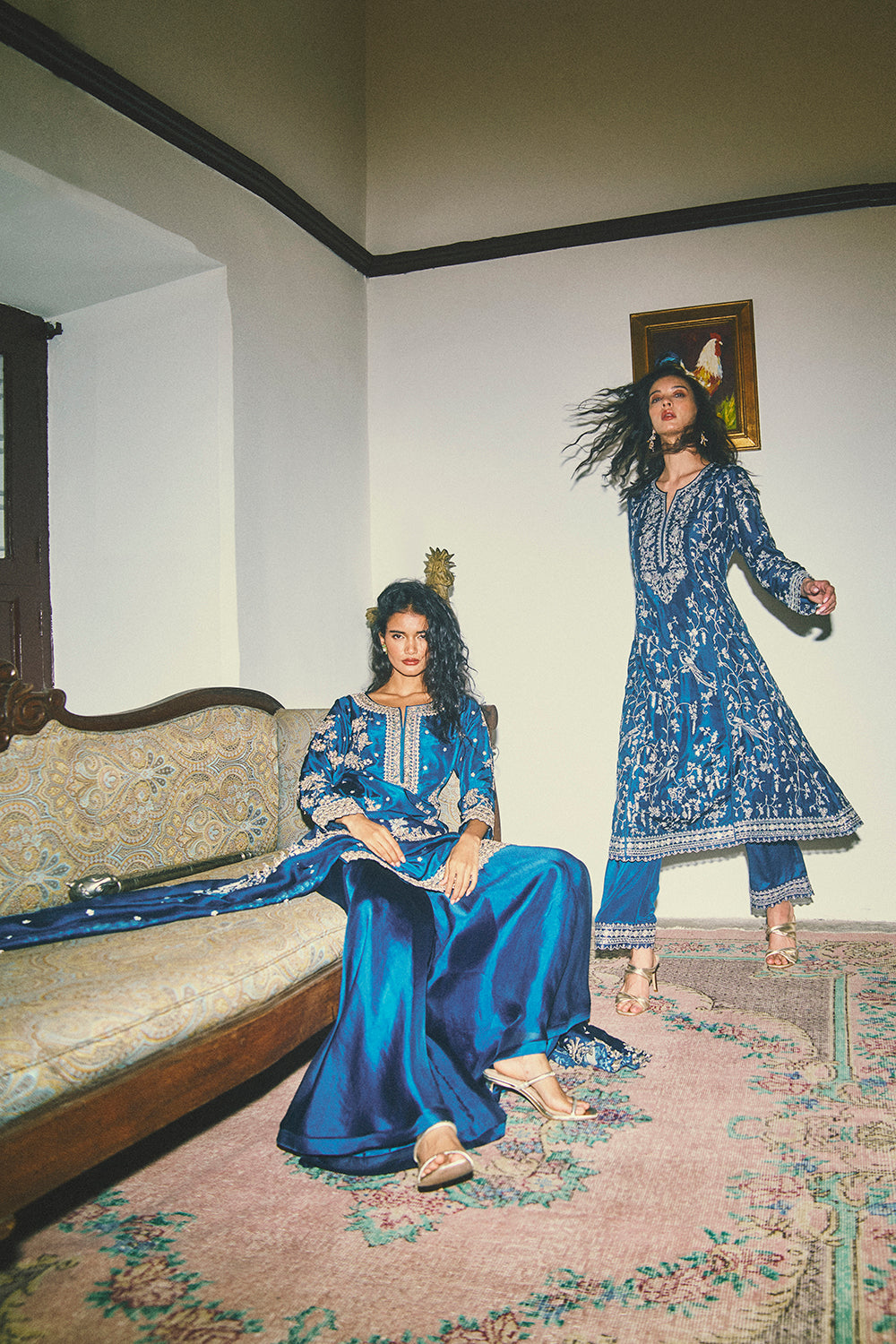 Aari Parrot A Line Kurta Set