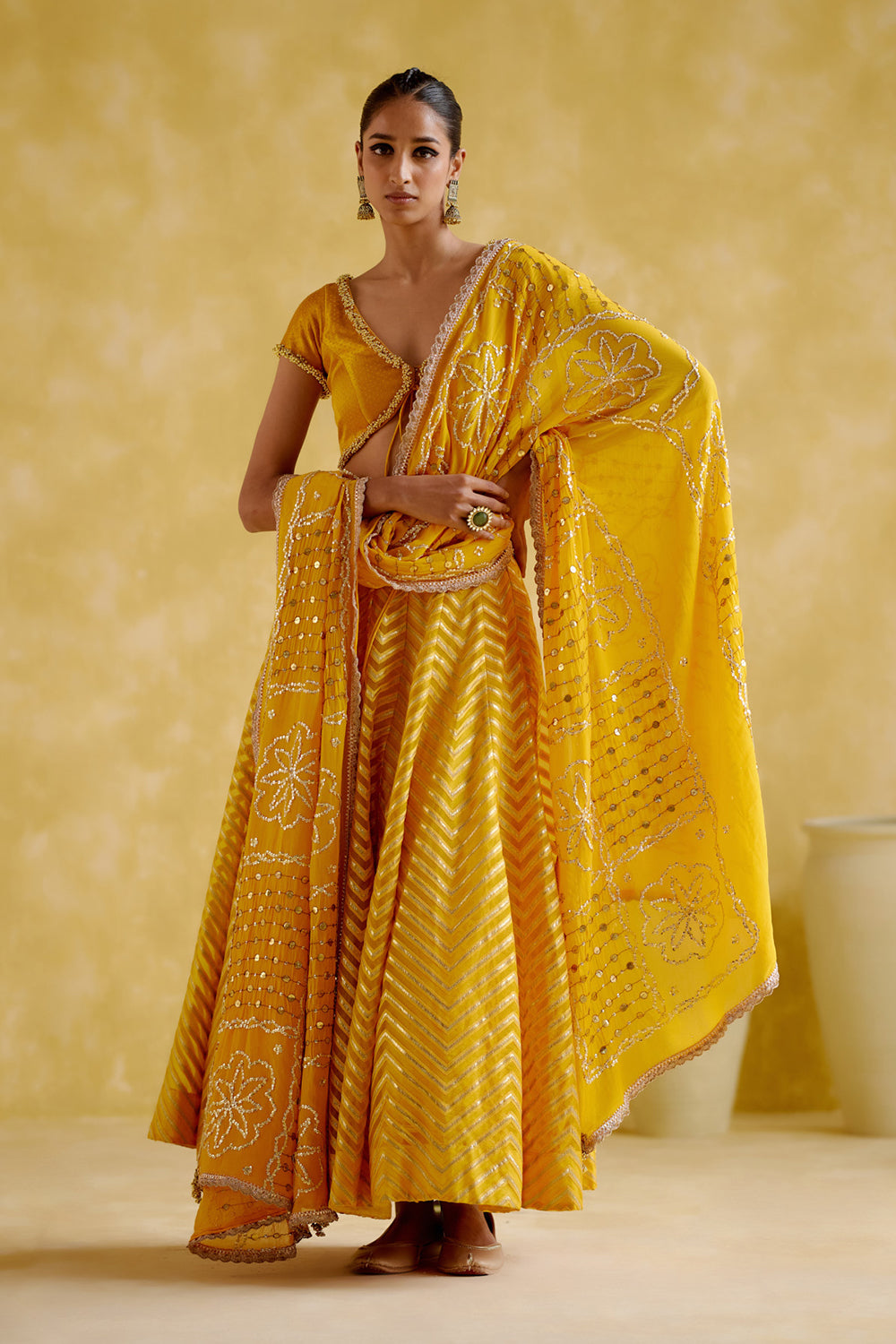 Anvi Yellow Lehnga
