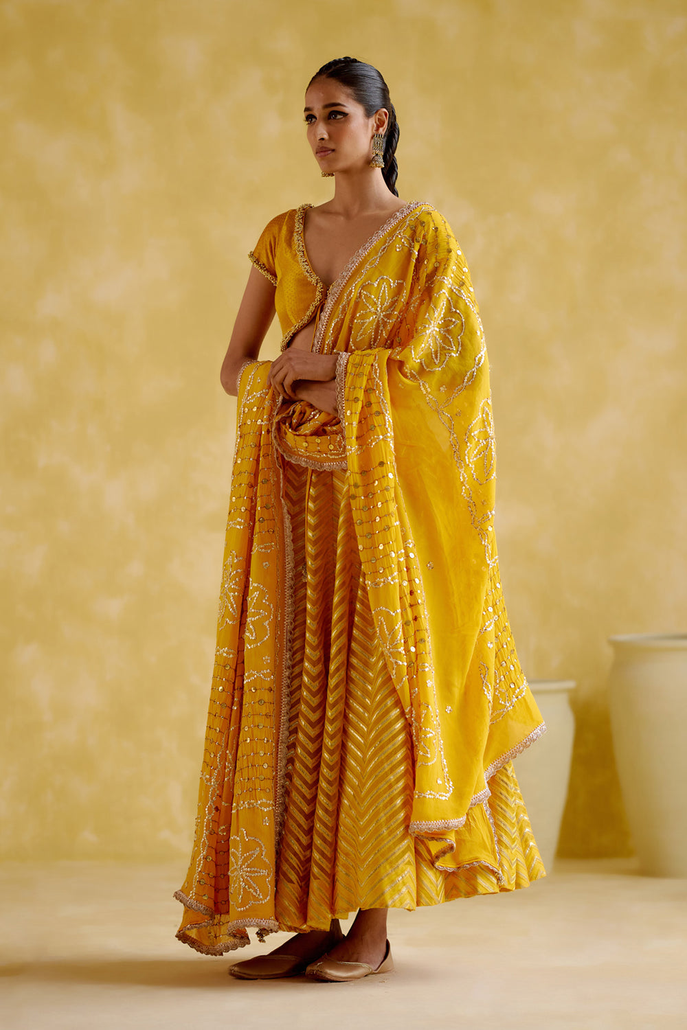 Anvi Yellow Lehnga