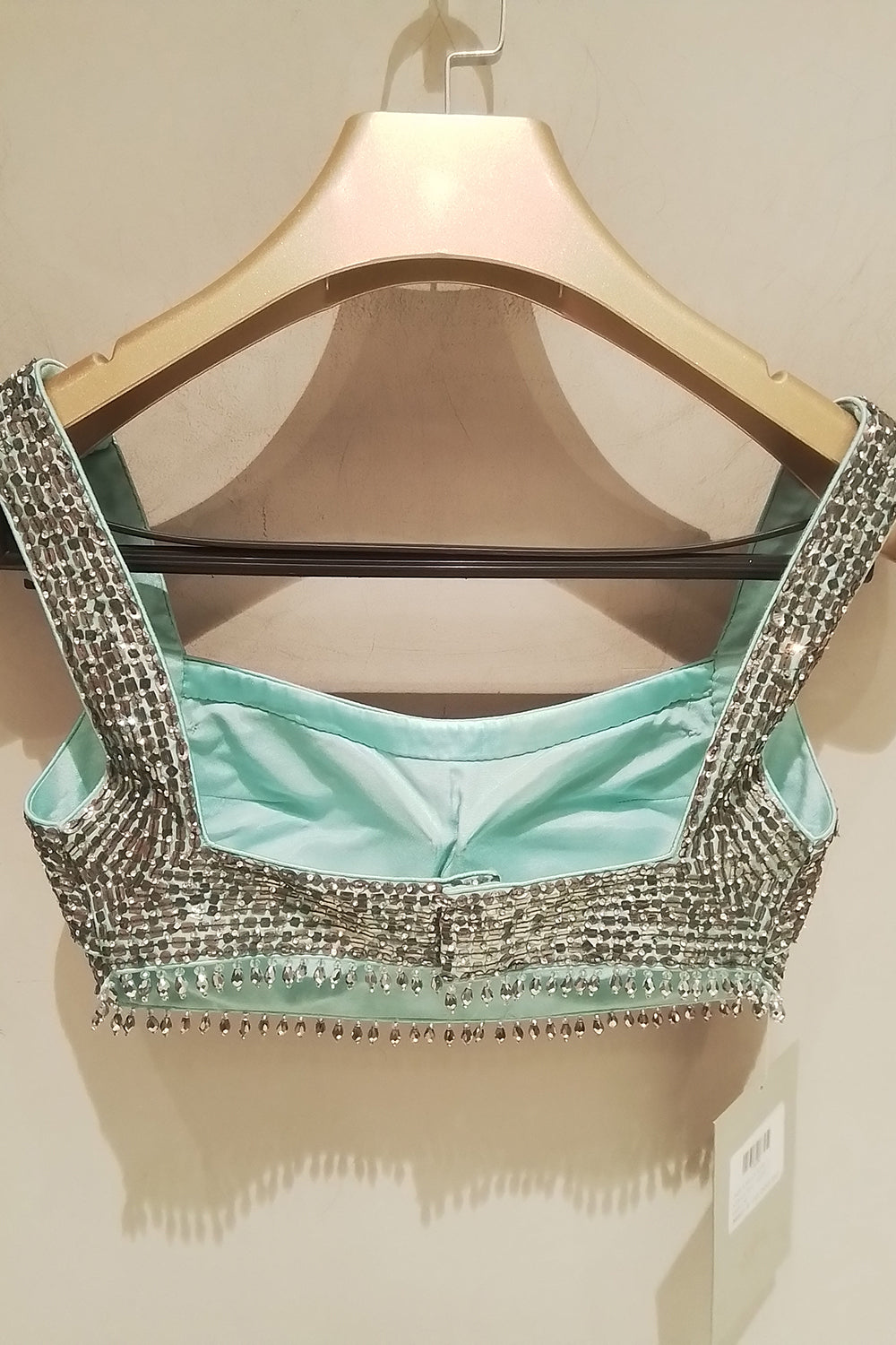 Aqua Blue Chiffon Saree
