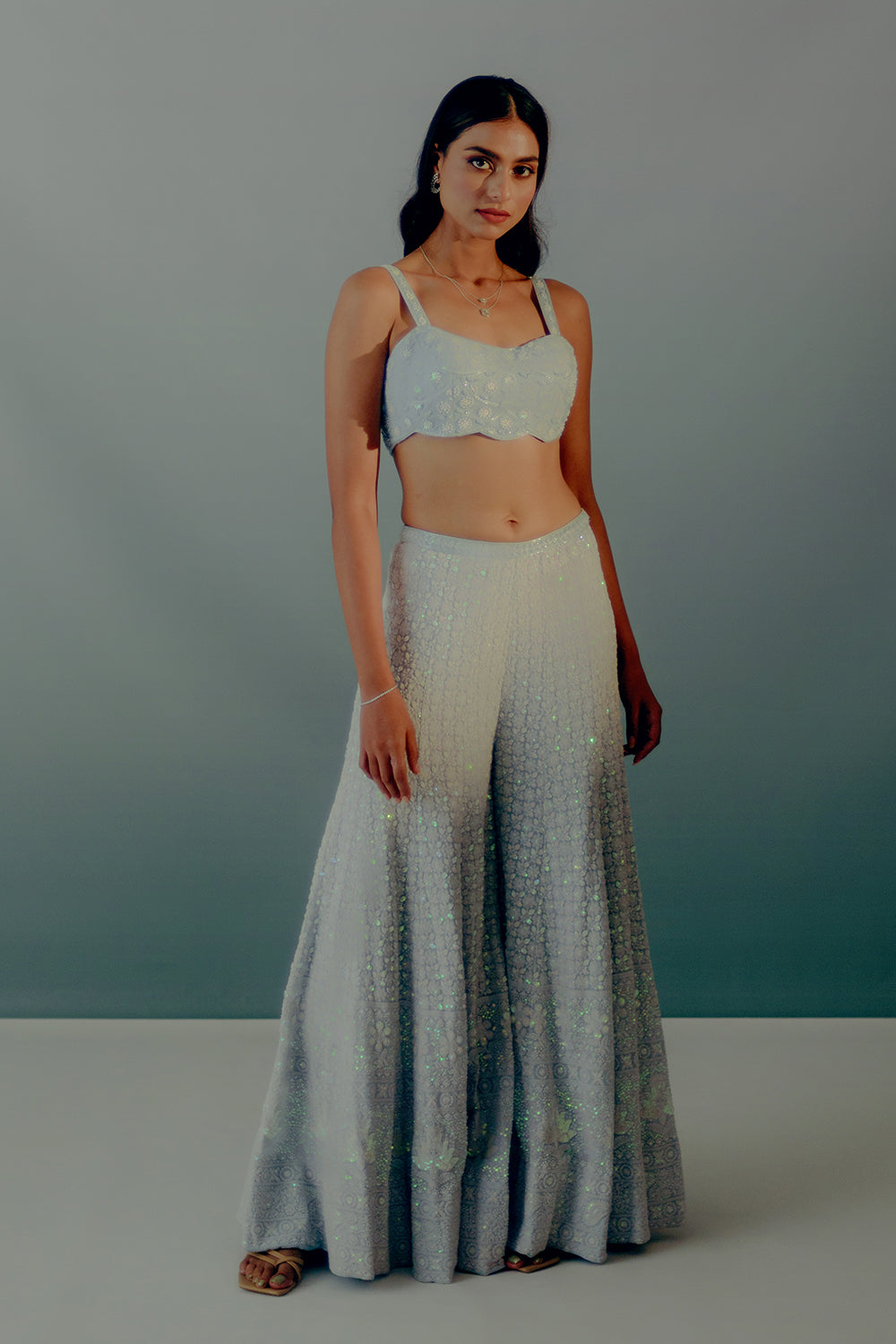 Baby Blue Sharara Set