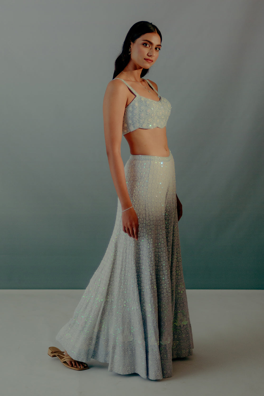 Baby Blue Sharara Set