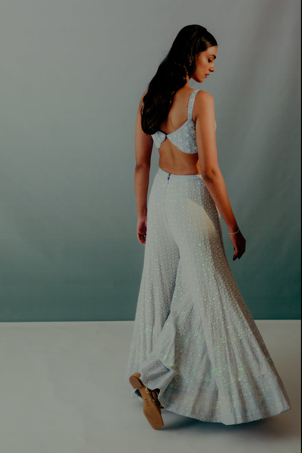 Baby Blue Sharara Set