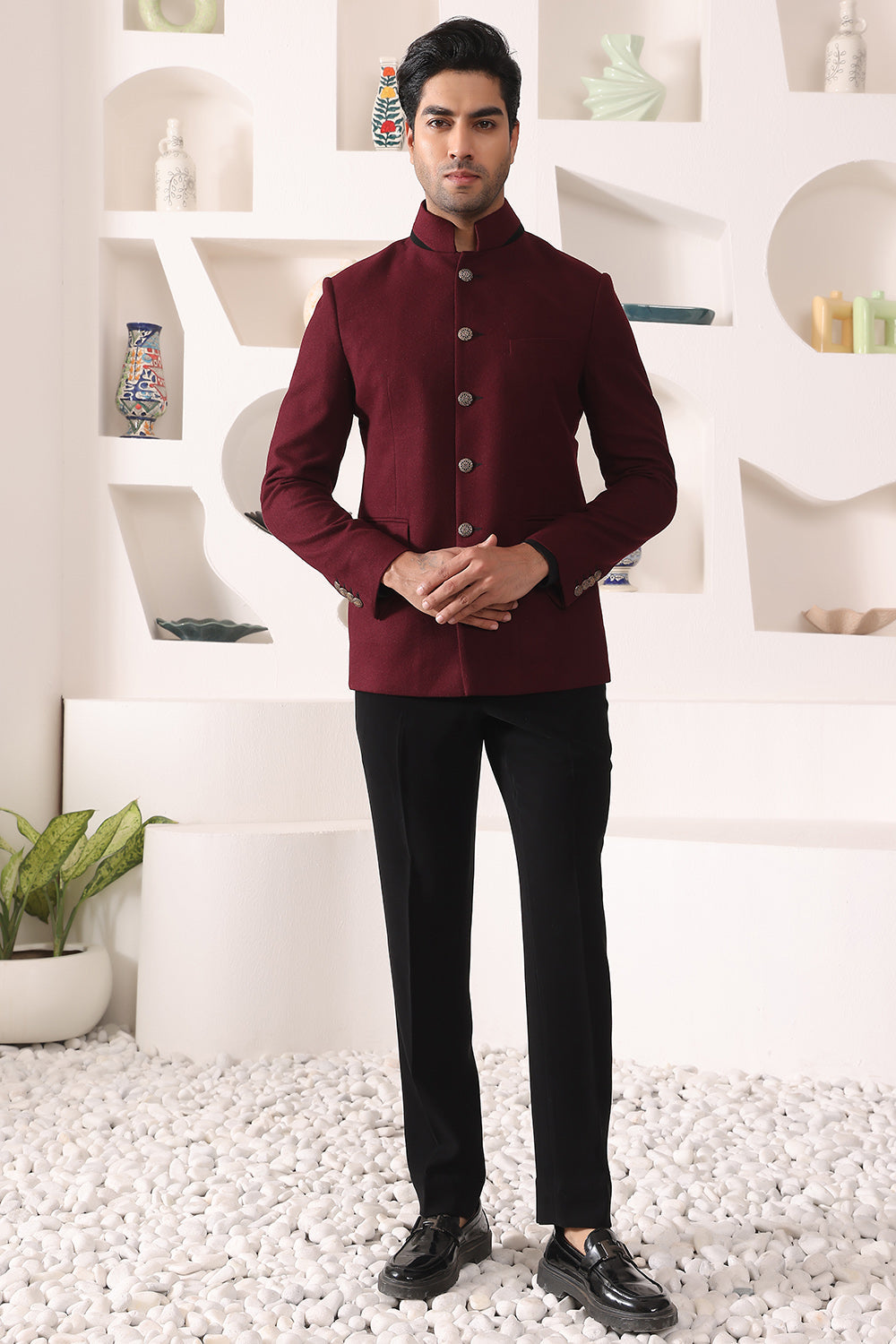 Bandgala Set with collar details