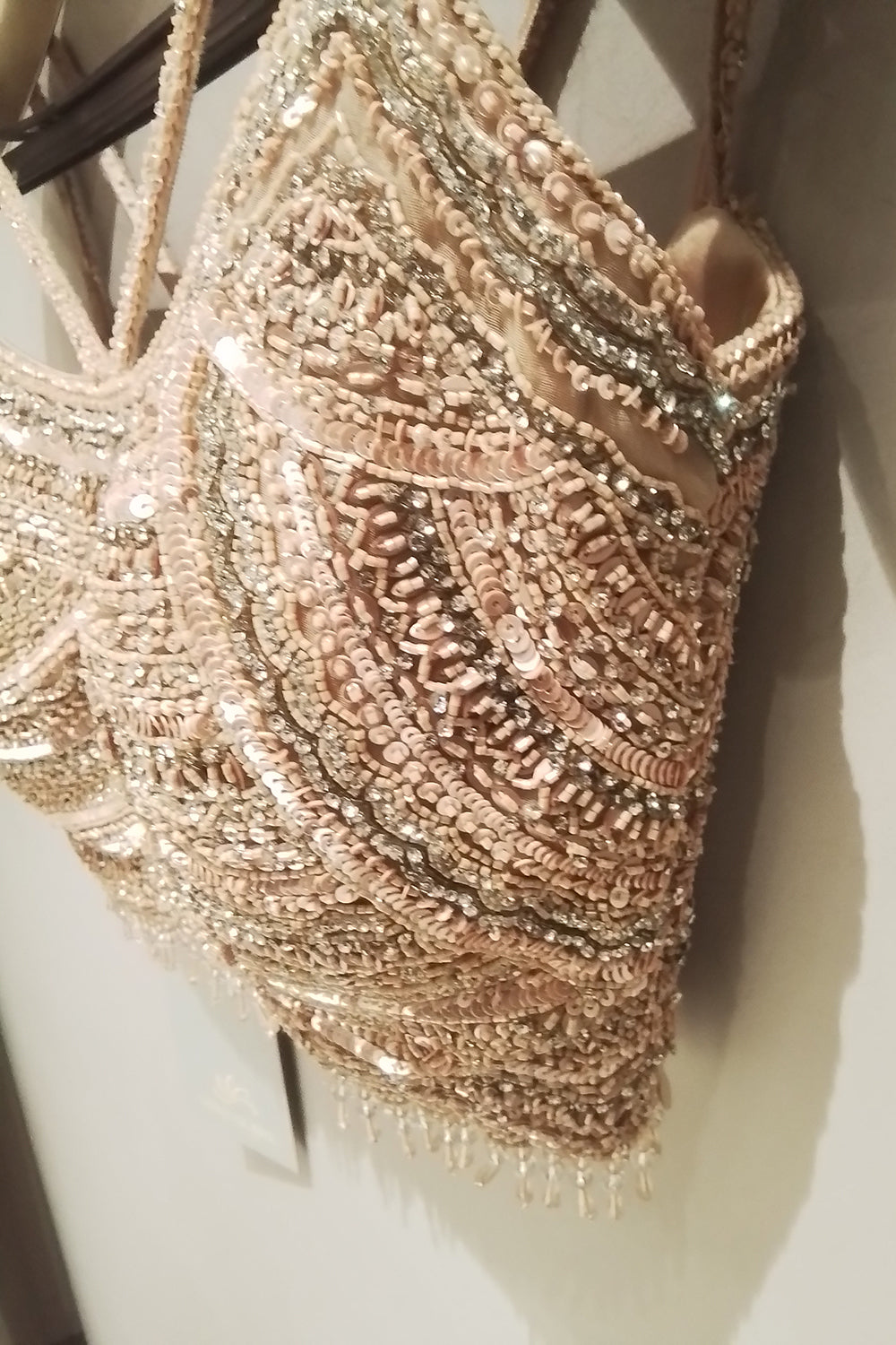 Beige Georgette Ombre Saree With Belt
