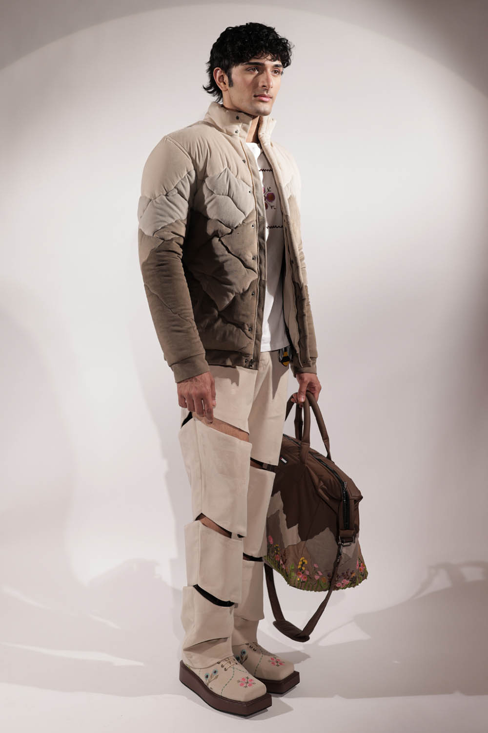 Beige Suede Levitating Pants