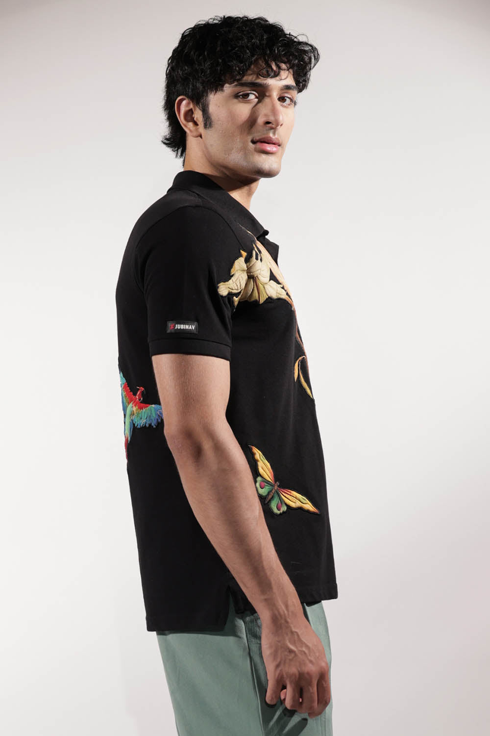 Bird & Floral Patchwork T-shirt