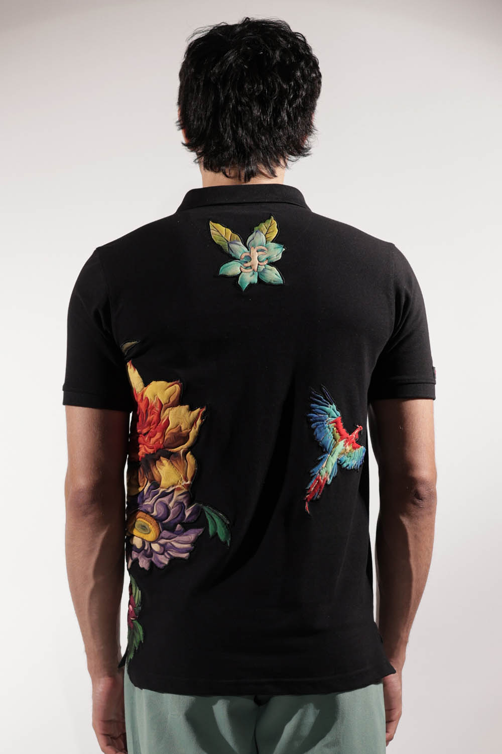 Bird & Floral Patchwork T-shirt