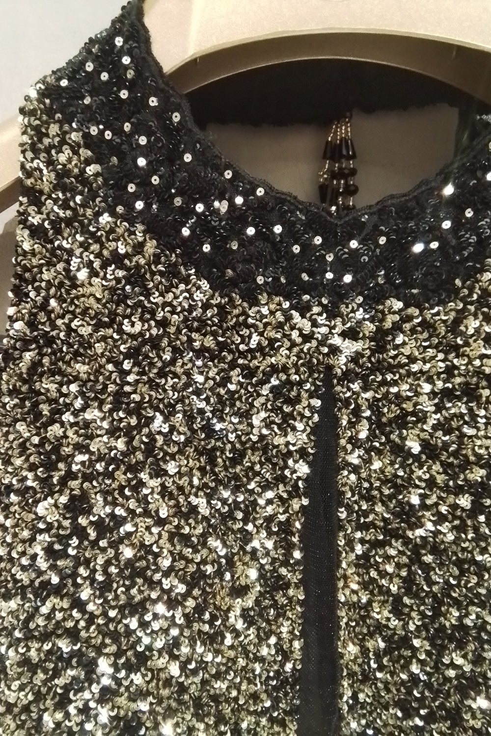 Black And Gold Drape Saree
