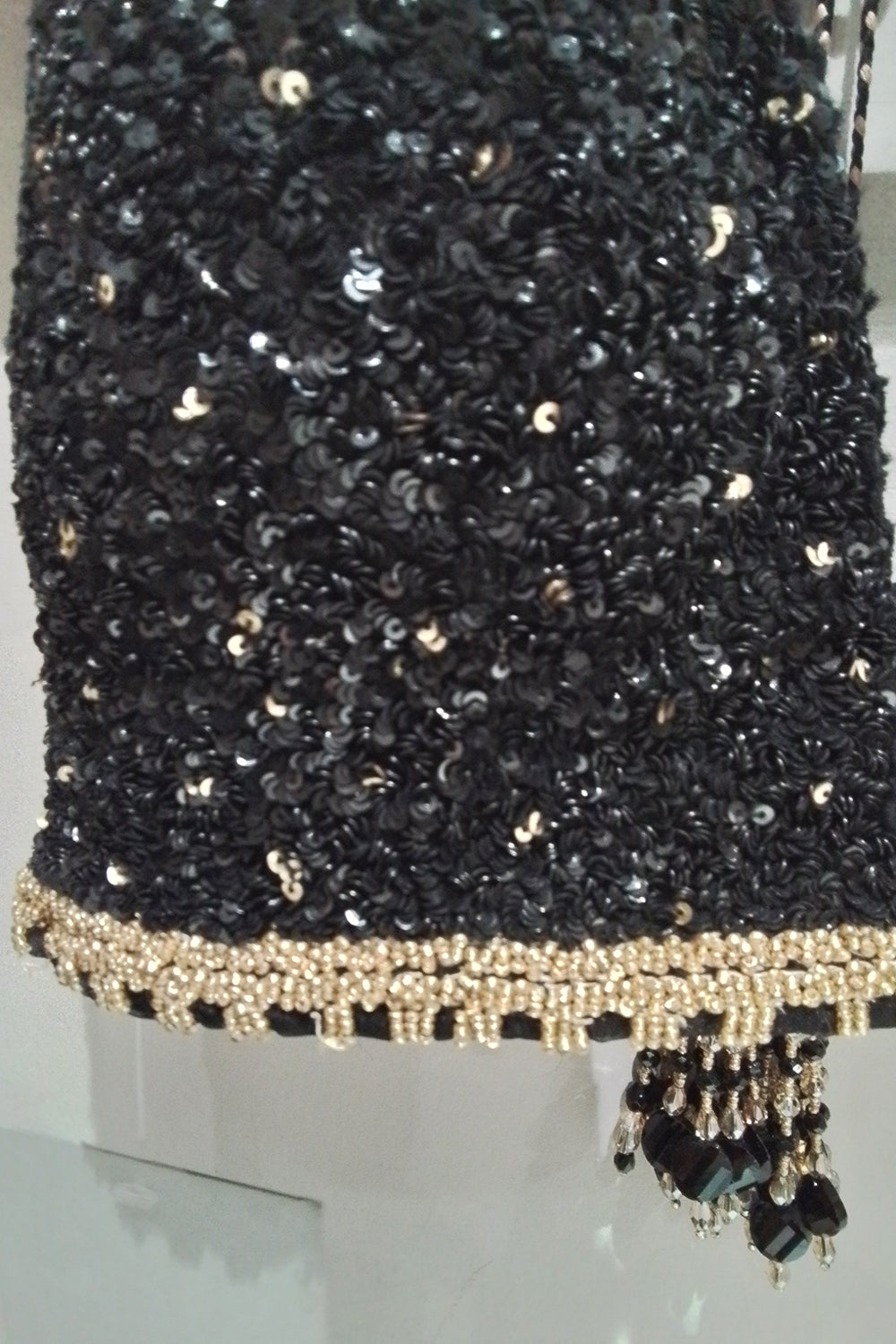 Black Gold Georgette Saree