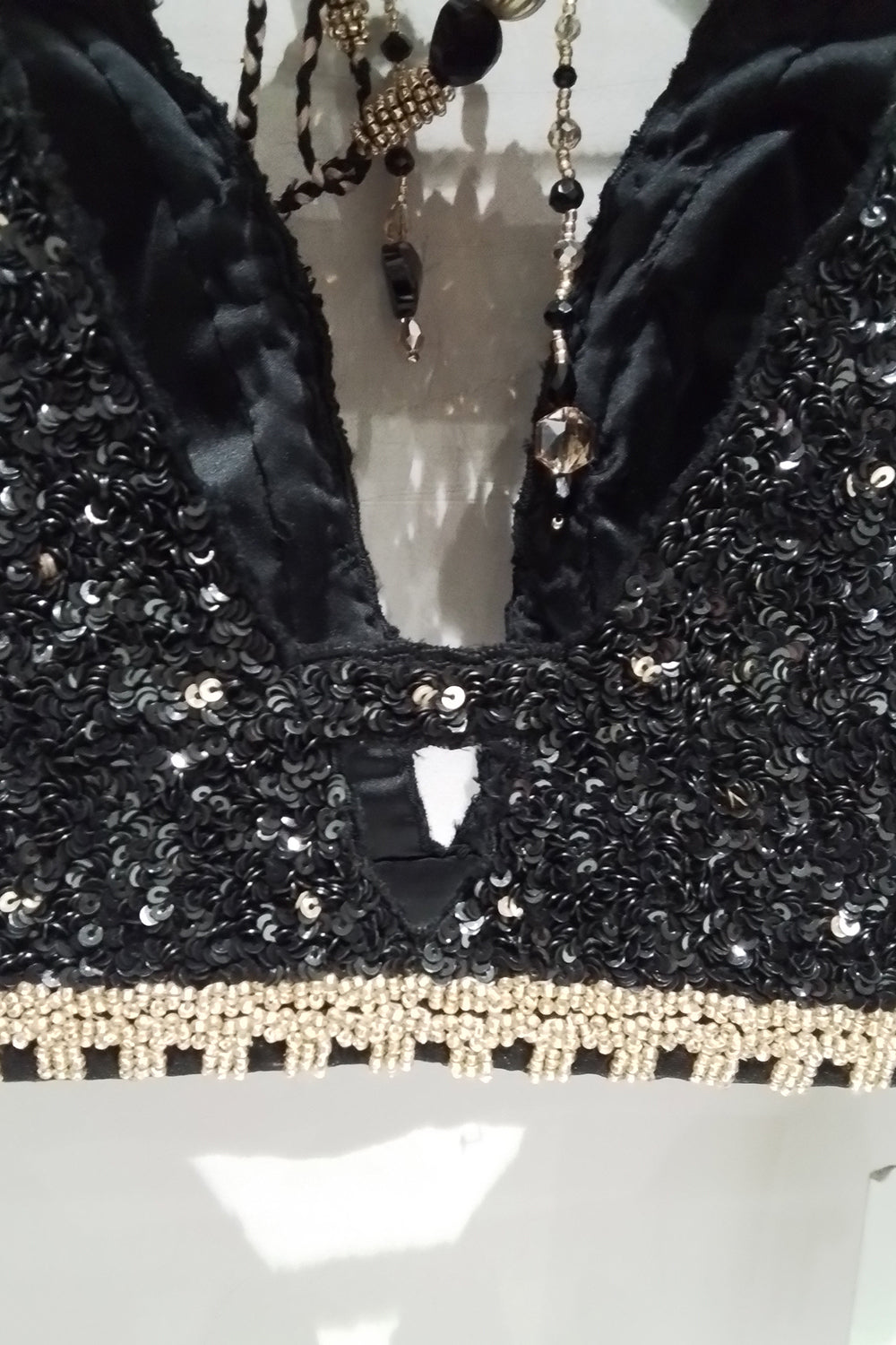 Black Gold Georgette Saree