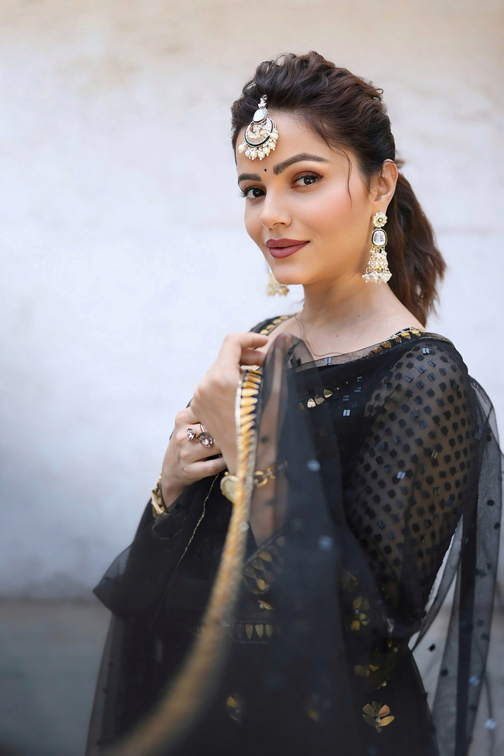 Black  Lehenga Set