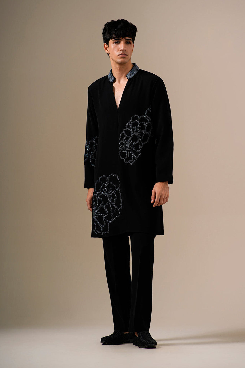 Black Mirage Kurta Set