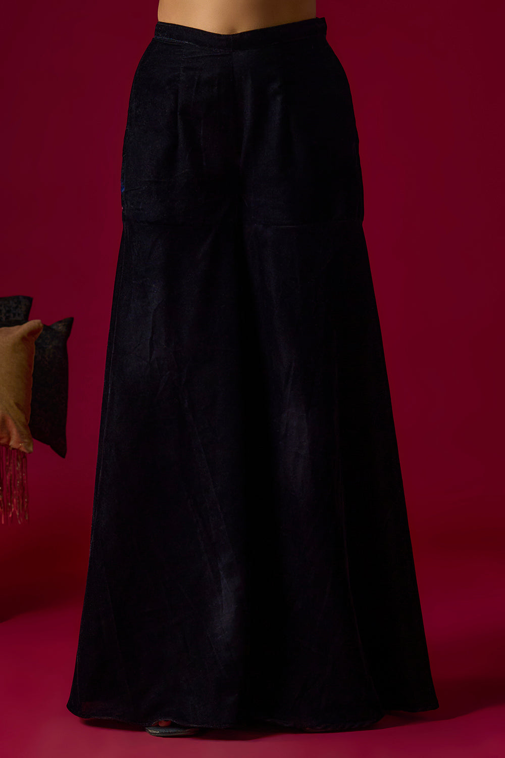 Black Velvet Gharara Set