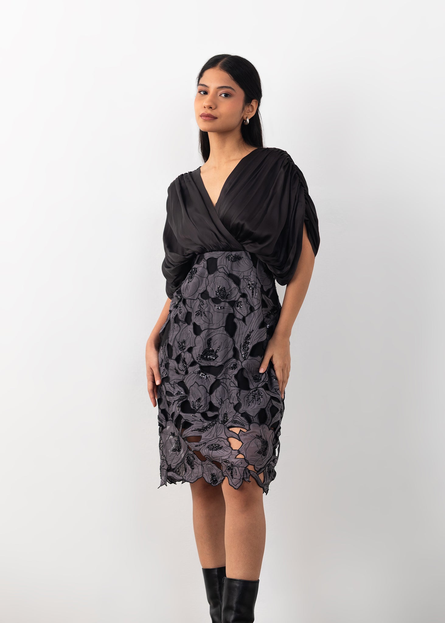 Cutwork Gather Dress