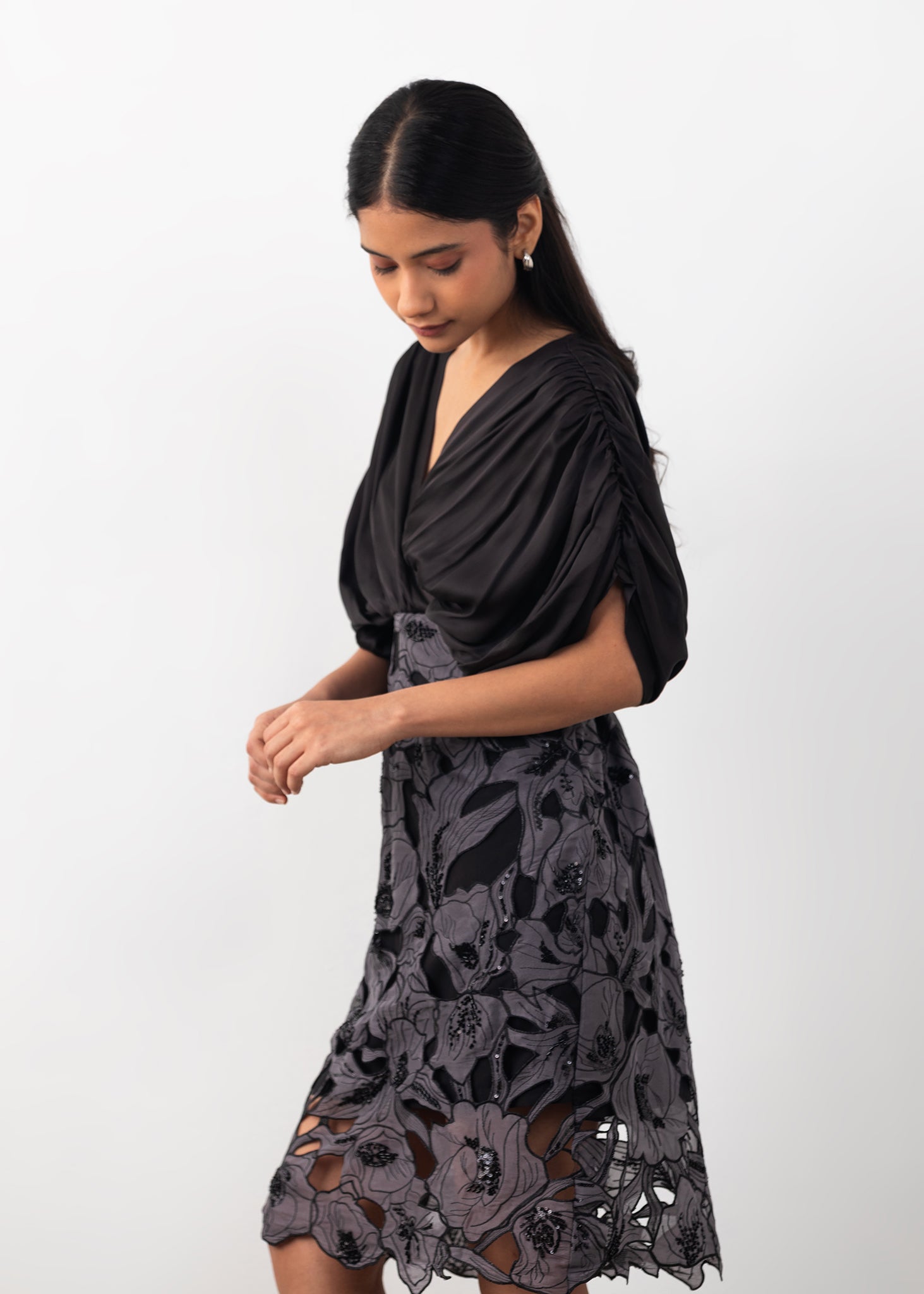 Cutwork Gather Dress