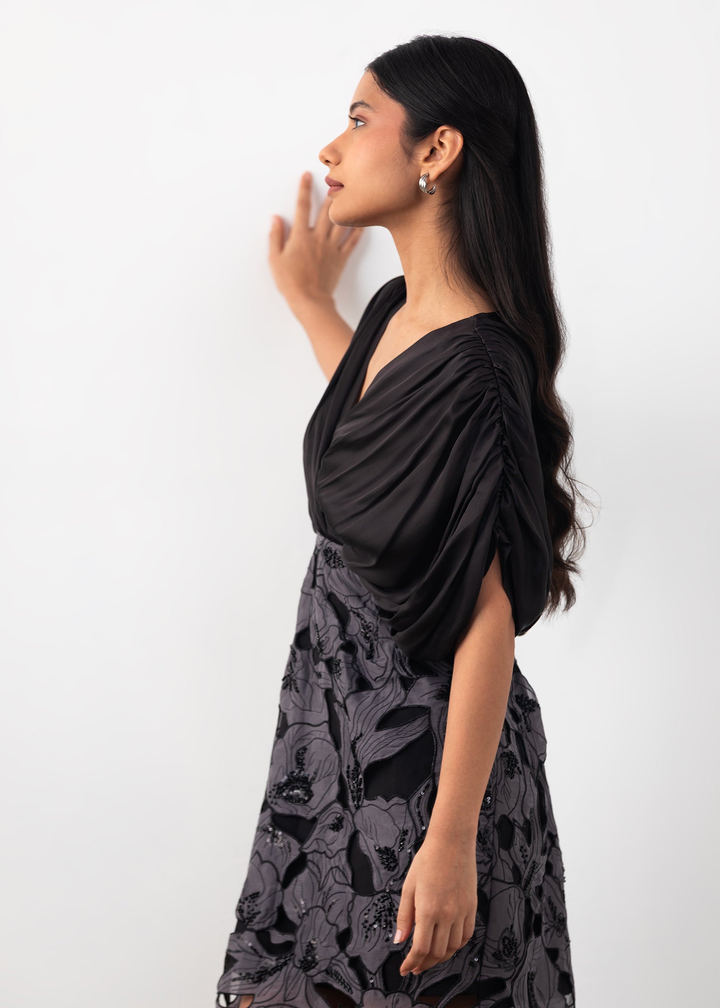 Cutwork Gather Dress
