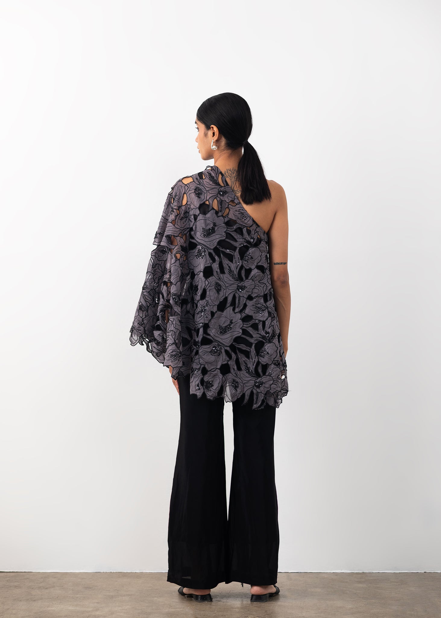 Cutwork One shoulder Coord