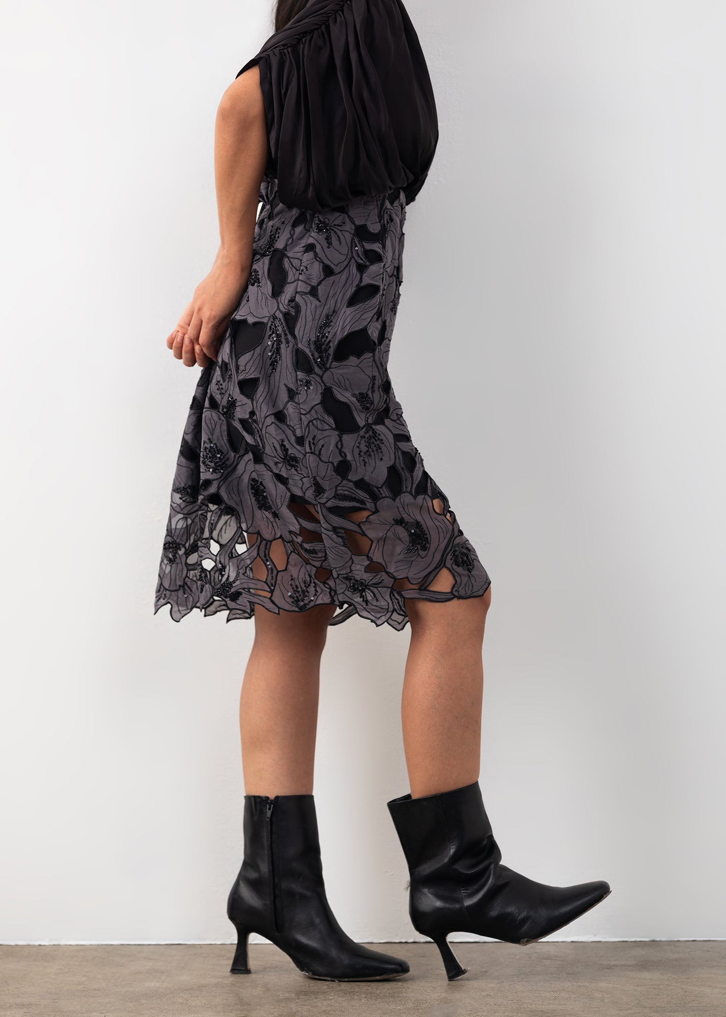 Cutwork Gather Dress
