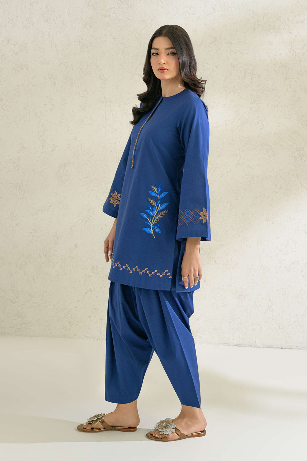 Blue Embroidered  Co-Ord Sets