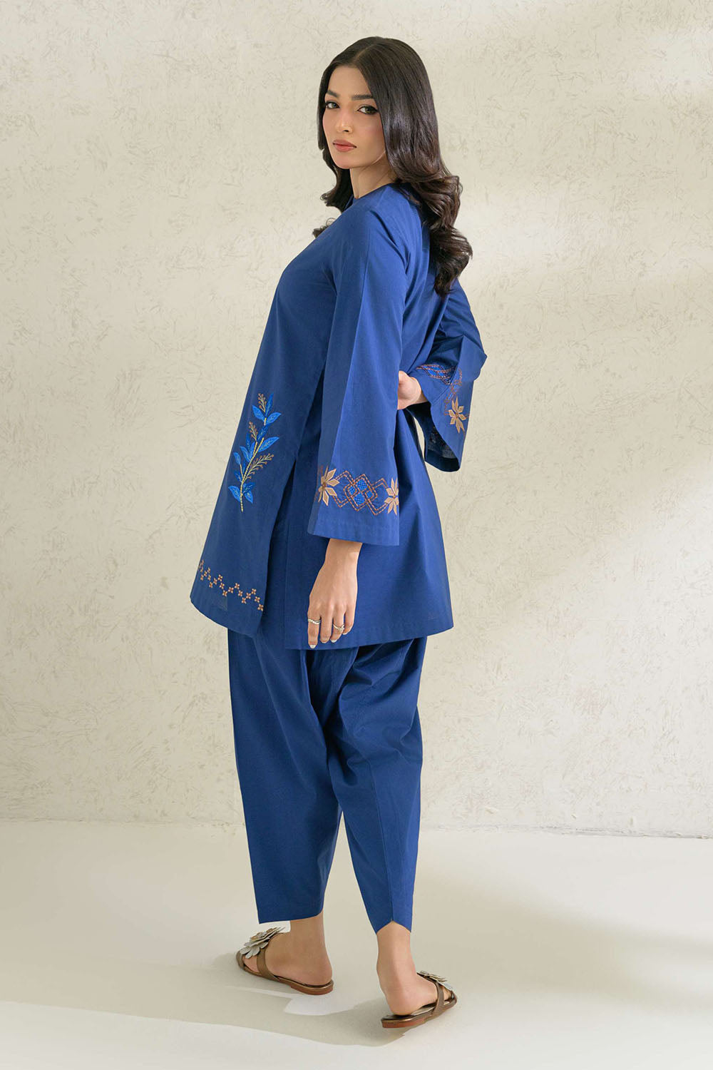 Blue Embroidered  Co-Ord Sets