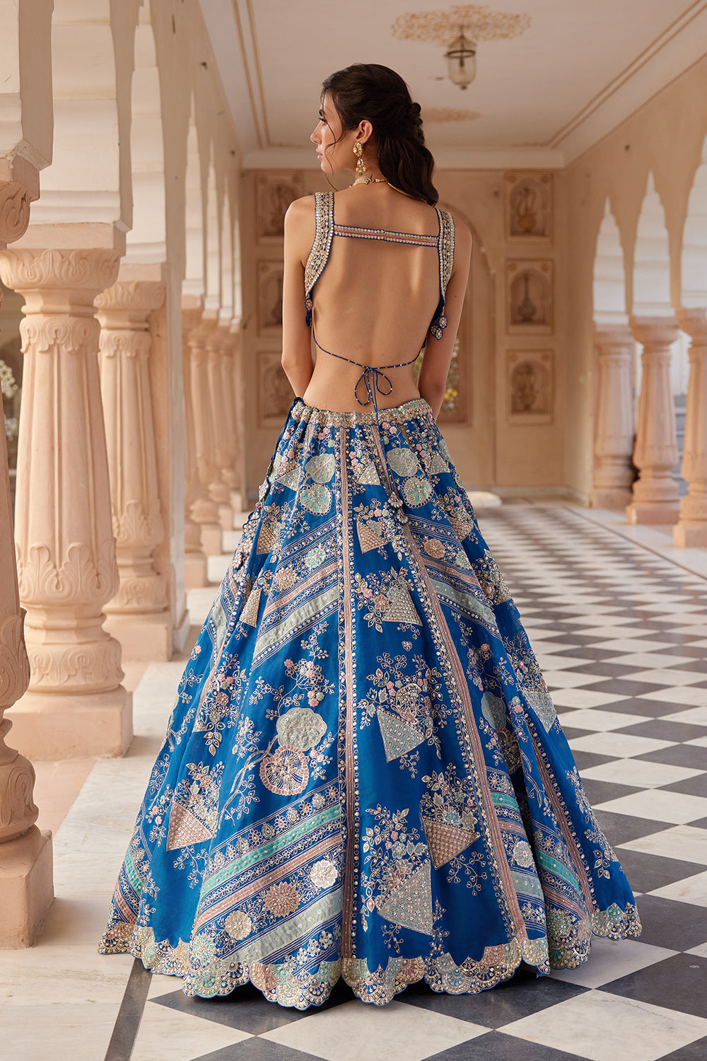 Blueberry Applique Lehenga Set